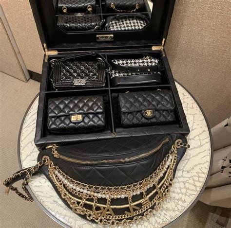 chanel box with 4 bags